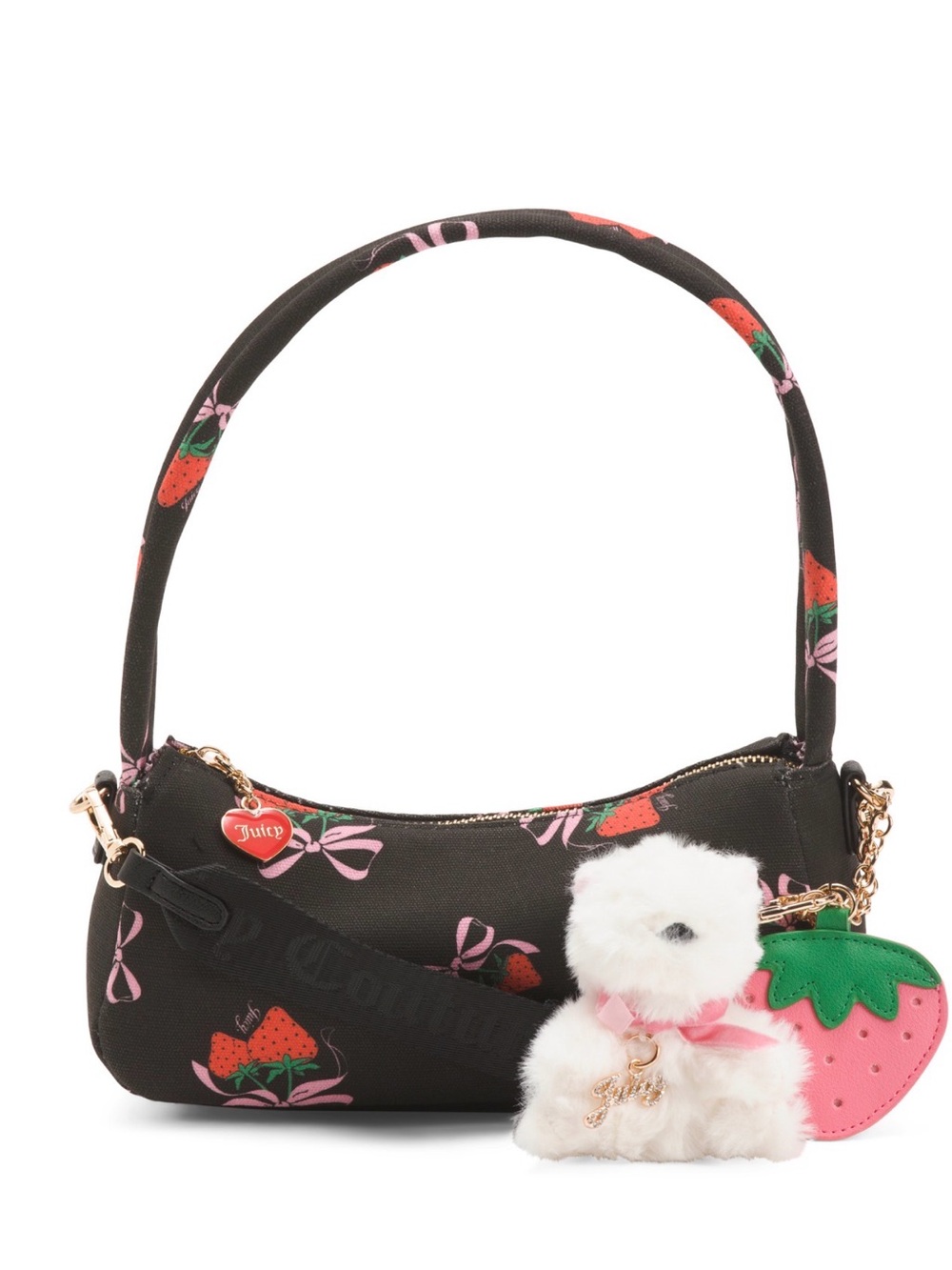 JUICY COUTURE STRAWBERRY SHOULDER BAG W/ CHARM - NWT